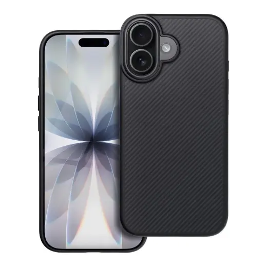 Carbon Elite Mag telefono dėklas su MagSafe palaikymu iPhone 17 juodas