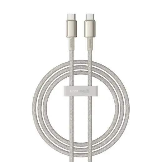 Baseus Tungsten gold data transfer and charging cable | USB-C to USB-C | 100W | 1m | gold