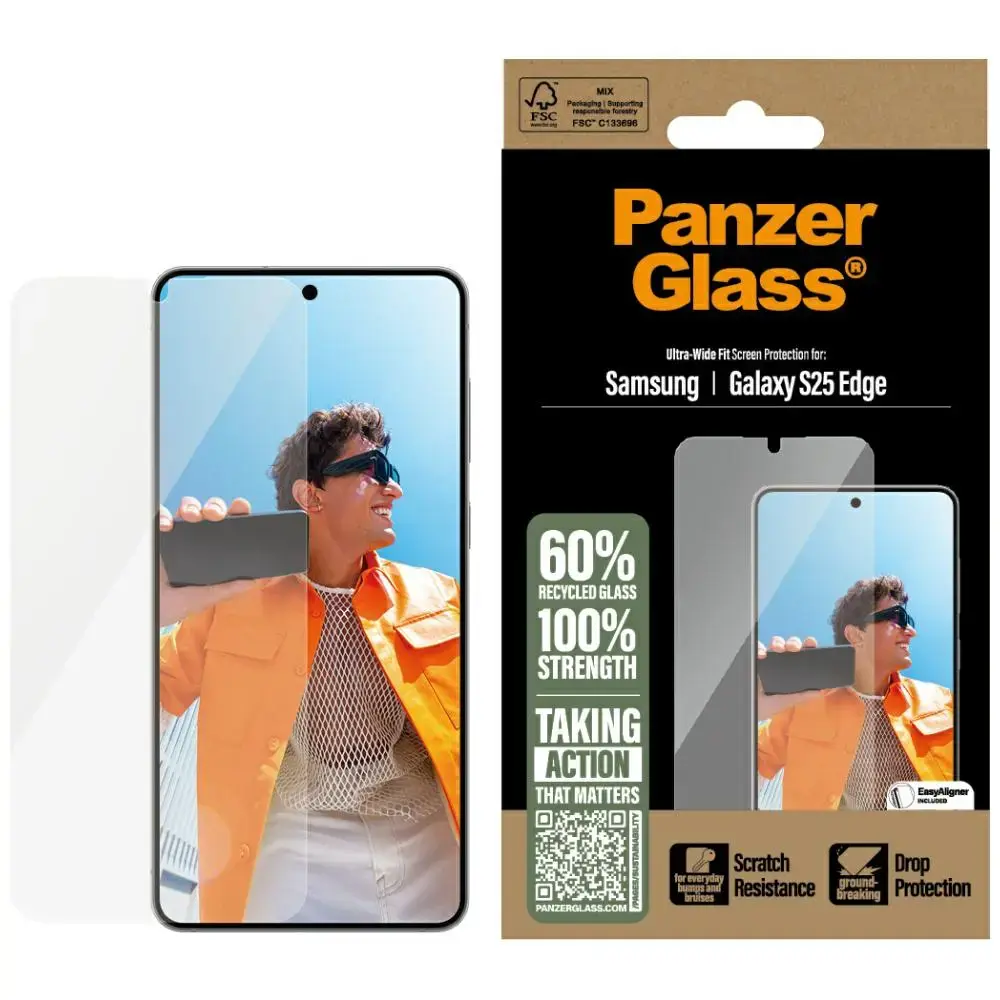 PanzerGlass ekrāna aizsargstikls Ultra-Wide Fit Samsung Galaxy S25 Edge