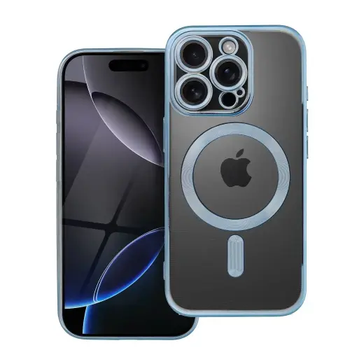 Electro Mag telefono dėklas su MagSafe palaikymu iPhone 16 Pro mėlynas