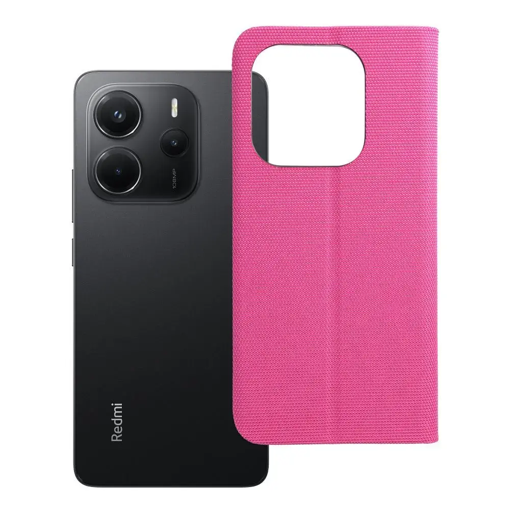 SENSITIVE Book case for XIAOMI Redmi Note 14 4G (GLOBAL - 164,84mm x 78,15mm x 8,16mm) light pink