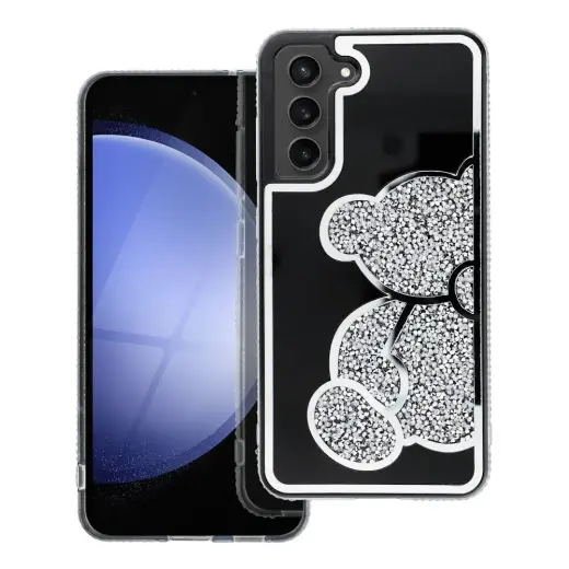 Teddy Bear telefoni ümbris Samsung Galaxy S25 FE (S731) | S26 FE (S741) hõbedane (kaisukaru)