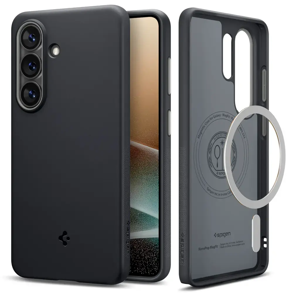 Spigen Nano Pop Mag maciņš ar MagSafe atbalstu telefonam Samsung Galaxy S26 Ultra (S948) melns