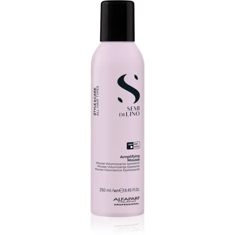 Alfaparf Milano Semi Di Lino Style&Care Amplifying Mousse Volumising Hair Mousse with Medium Hold 250 Ml