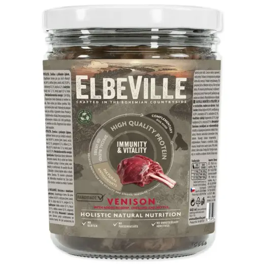 Elbeville Dog Immunity & Vitality venison with added rosehip, oregano and nettle, 440 ml