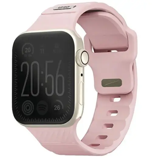 UNIQ Stride viedpulksteņa siksniņa priekš Apple Watch 1/2/3/4/5/6/7/8/9/SE/SE2/SE3 (38/40/41 mm) | silikons | rozā/gaiša