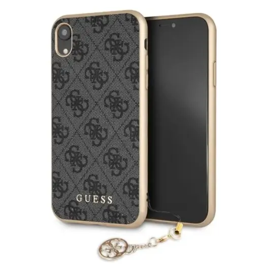 GUHCI61GF4GGR Guess Charms Hard Case 4G Grey for iPhone XR