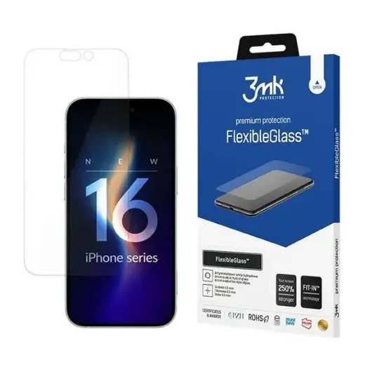 3MK FlexibleGlass iPhone 16 Plus 6.7" Hybrid Glass