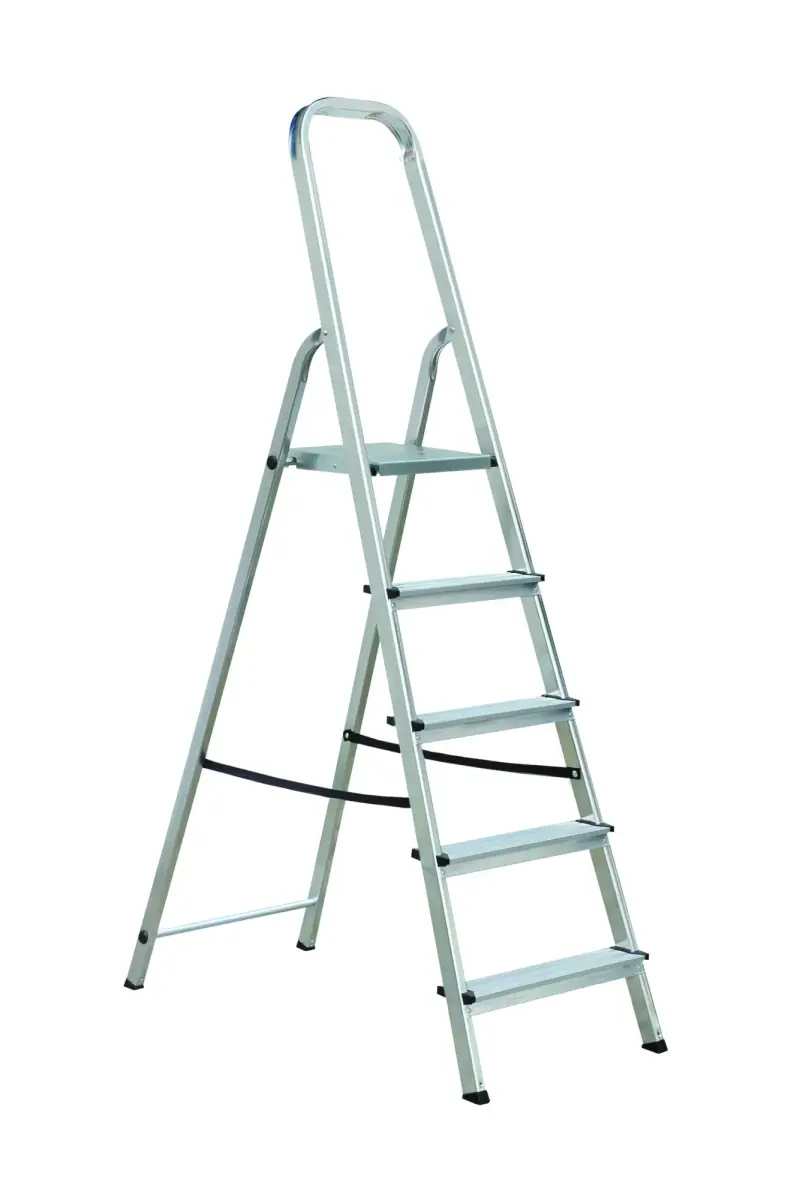 Elkop Aluminum ladder ALW, 5 steps, platform height 0.99m/max 2.9m,
