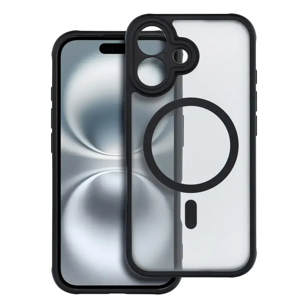Full Matte Mag telefono dėklas su MagSafe palaikymu iPhone 16 juodas