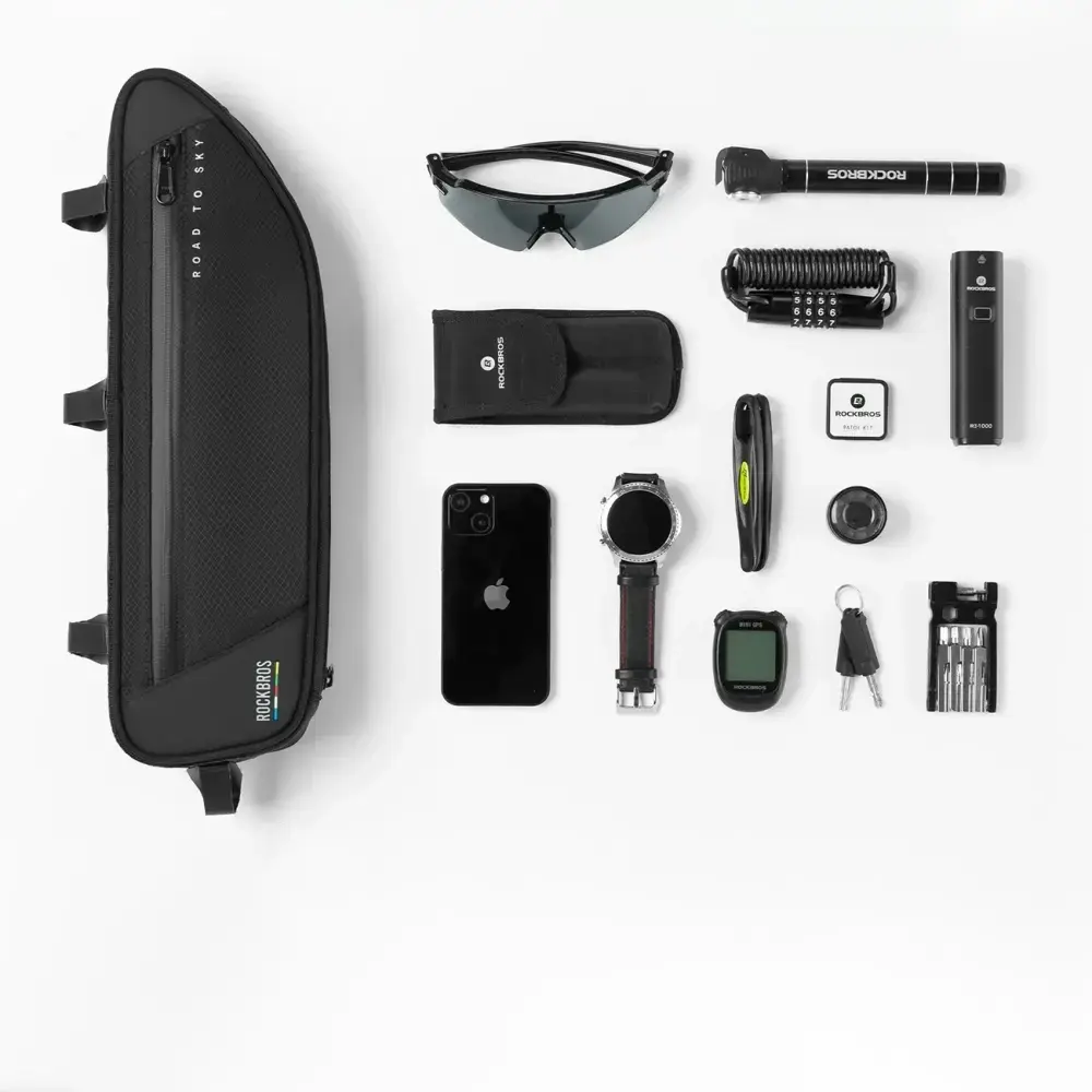 Torba pod ramę 2L Rockbros TL003 ROAD TO SKY wodoodporna – czarna