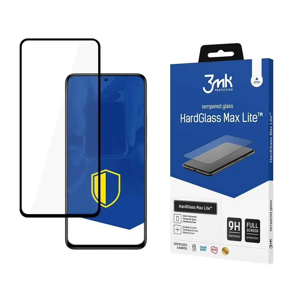 3mk HardGlass Max Lite aizsargstikls telefonam Xiaomi Redmi Note 11 Pro 5G | Xiaomi Redmi Note 11 Pro+ 5G melns