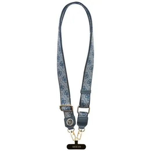 Uniwersalna smycz Guess Universal CBDY    4G Tether Patch Strass Metal Logo niebieski
