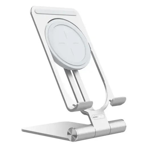NILLKIN POWER HOLD MINI STAND 15W  FAST WIRELESS CHARGING SILVER