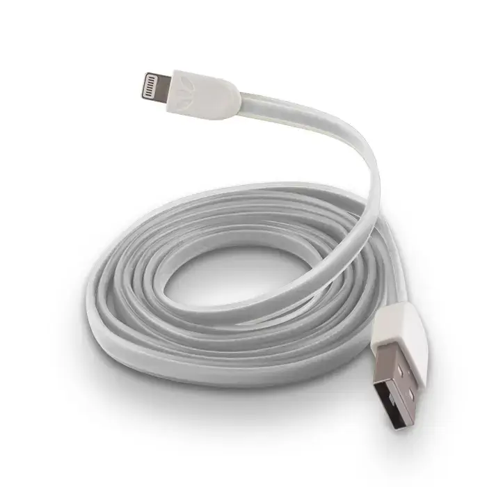 Forever cable USB - Lightning 1,0 m 1A white silicone flat