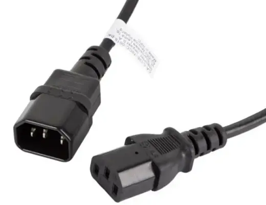 Extension power cable IEC 320 C13 - C14 1.8M black