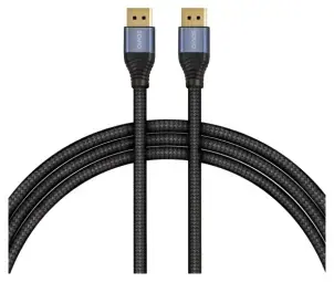 Kabelis Savio DisplayPort 2.1 Male - DisplayPort Male 8K 1m