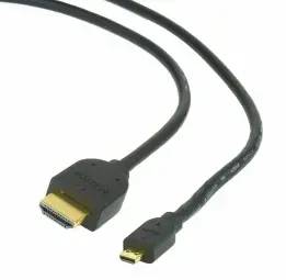 Gembird HDMI kabelis - micro HDMI ar zelta pārklājumu 3m melns