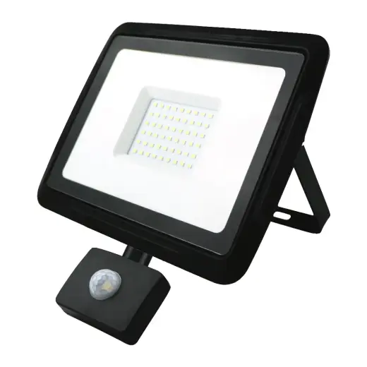 BREMEN LED prožektorius su judesio davikliu 50W, 4000K, IP65, 80lm/W Eurolight