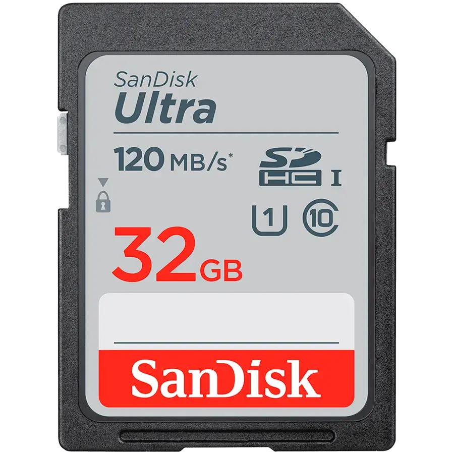 SANDISK Ultra 32GB SDHC Memory Card 100MB/s
