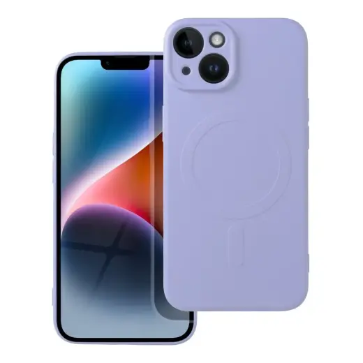 Silicone Mag Cover maciņš ar MagSafe atbalstu telefonam iPhone 14 violets