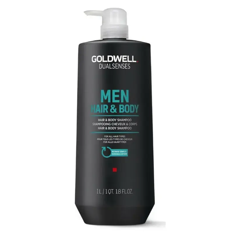 Goldwell Dualsenses Men Hair & Body Shampoo 1000Ml in Clear