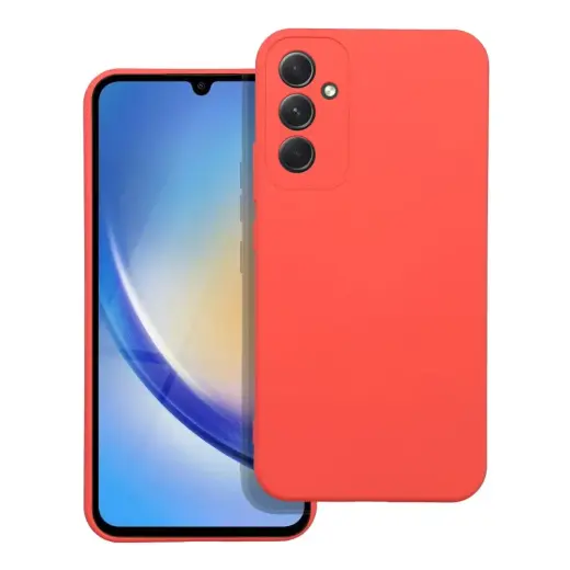 Silicone telefono dėklas Samsung Galaxy A34 (A346) oranžinis