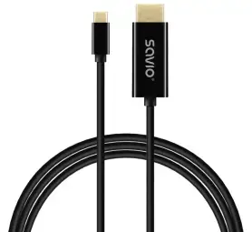 Kabelis Savio USB-C Male - HDMI Male 1m CL-190
