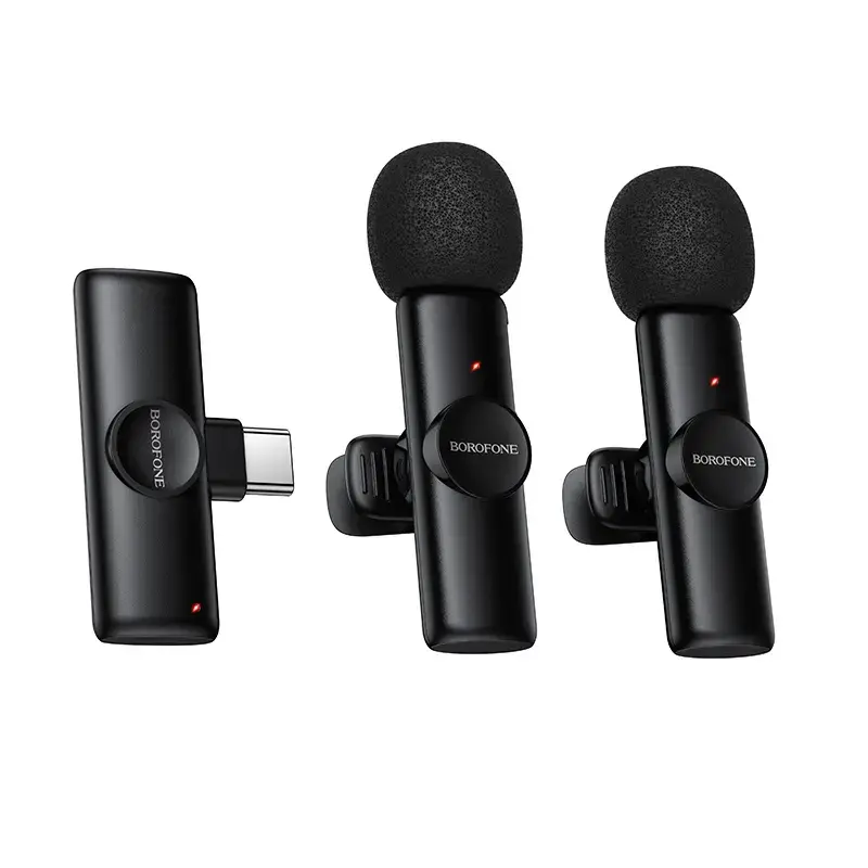Borofone Lavalier wireless microphone BFK16A Winner Type C black - 2 pieces
