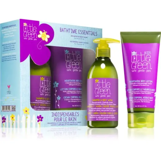 Little Green Kids Bath Time Essentials Set of 2, 14 Oz. - Aqua