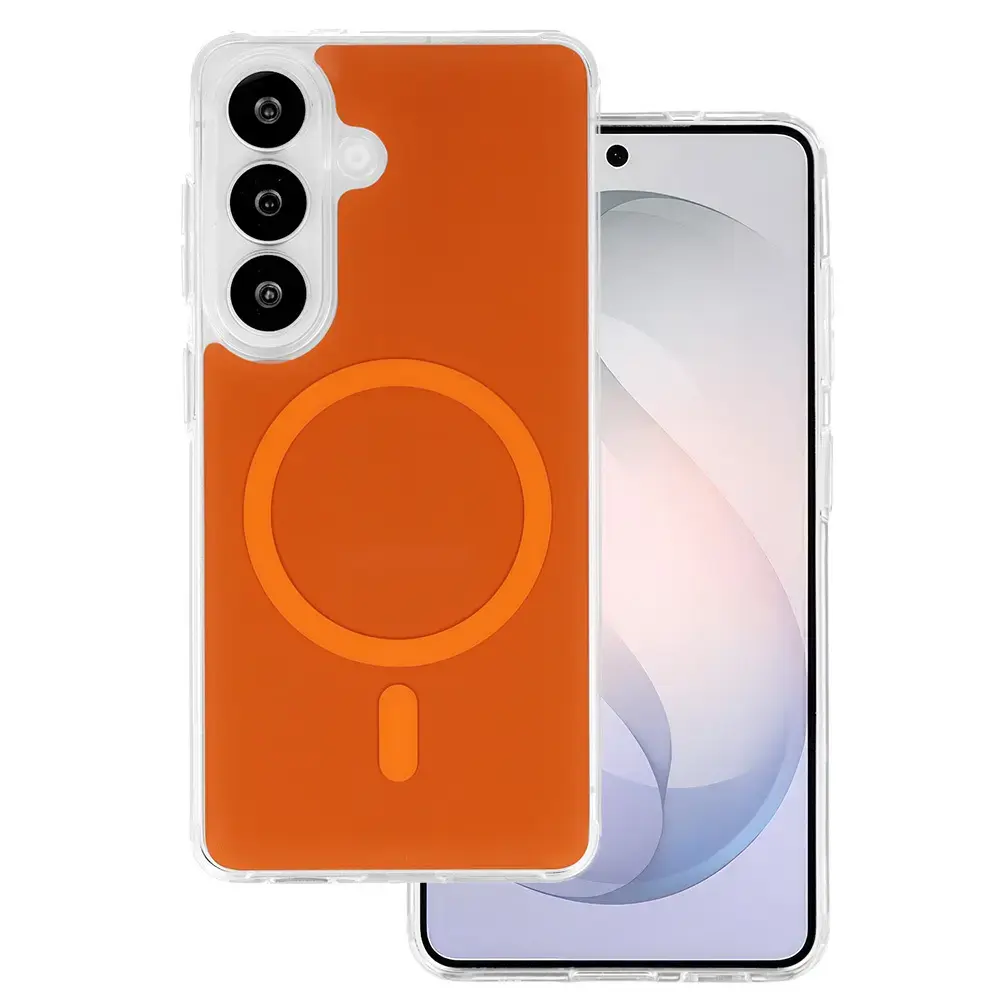 Glossy maciņš ar MagSafe atbalstu telefonam Samsung Galaxy S26 (S942) oranžs