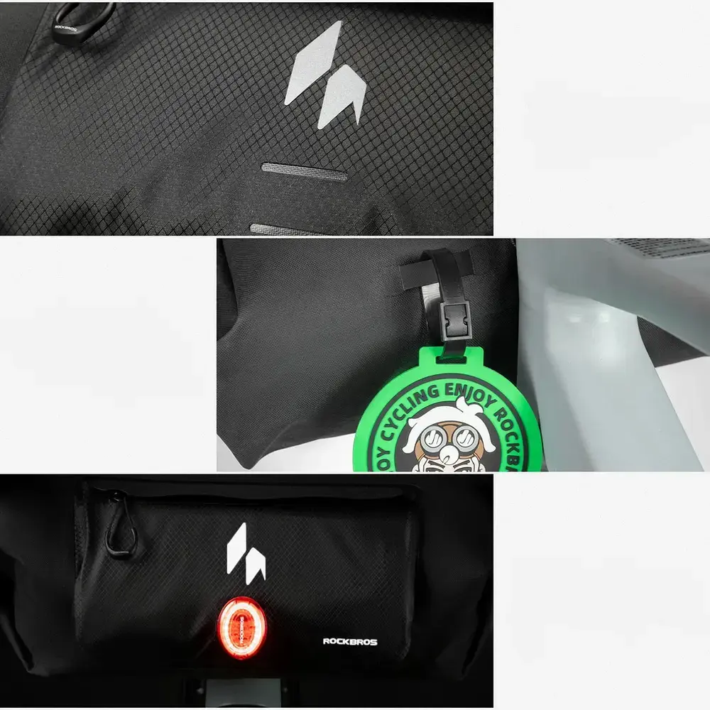 Torba rowerowa Rockbros AS-154 na kierownicę wodoodporna 8 l - czarna