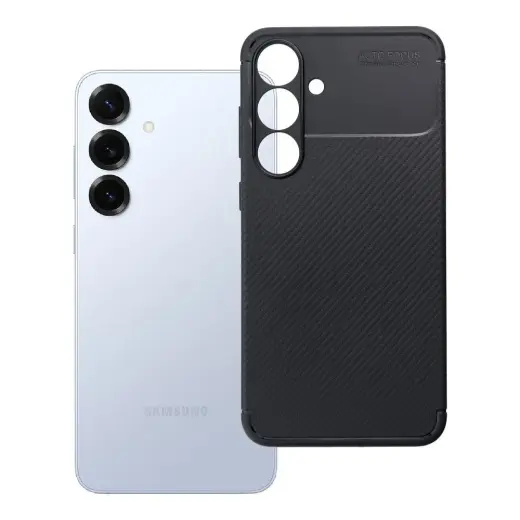 Carbon Premium telefono dėklas Samsung Galaxy S25+ (S936) juodas