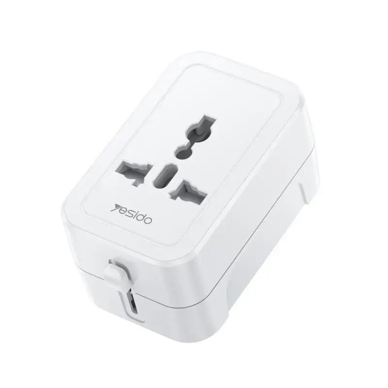 YESIDO MC32 UNIVERSAL ADAPTER UK/EU/US/AUS MAX 6A WHITE