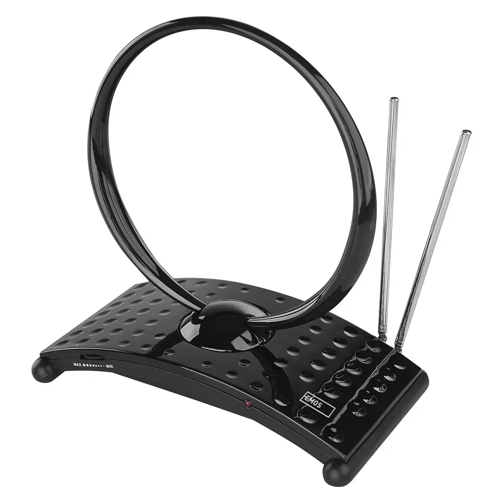 Indoor antenna FM/DAB/DVB-T/T2 with amplifier and