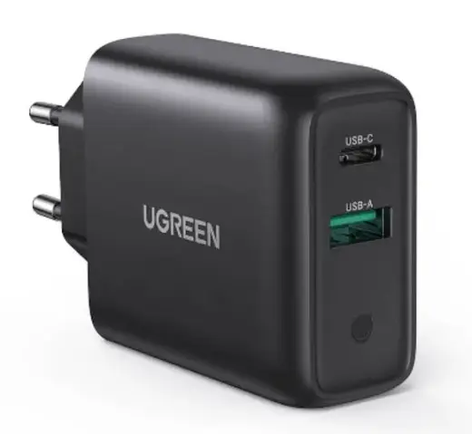 Wall Charger UGREEN CD170, USB QC3.0, USB-C PD, 36W (black) 
