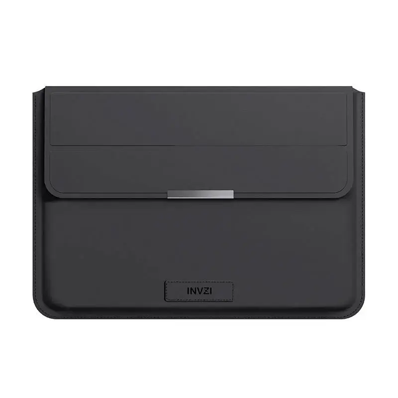 INVZI Leather Case | Cover with Stand Function for MacBook Pro|Air 13"|14" (Black)