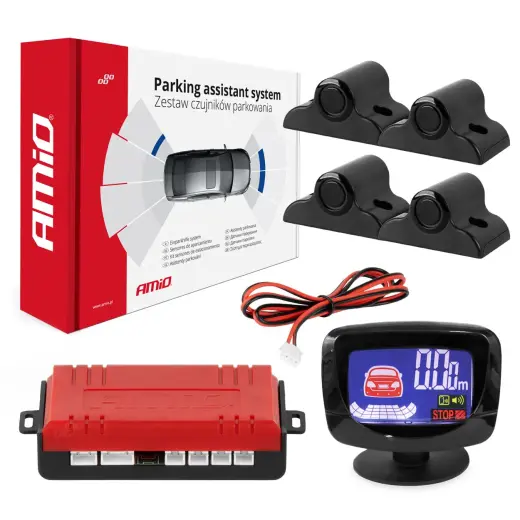 Parking assistant system LED-GRAF 4 sensor black TRUCK 19mm