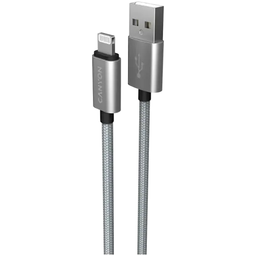 CANYON cable MFI-3 Lightning 12W 1m Grey