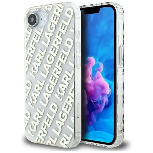 Чехол для телефона Karl Lagerfeld IML Repeat Logo для iPhone 16e золотого цвета