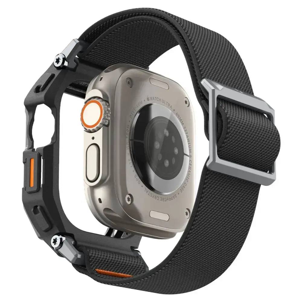 SPIGEN LITE FIT PRO & TEMPERED GLASS APPLE WATCH ULTRA 1 / 2 / 3 (49 MM) MATTE BLACK