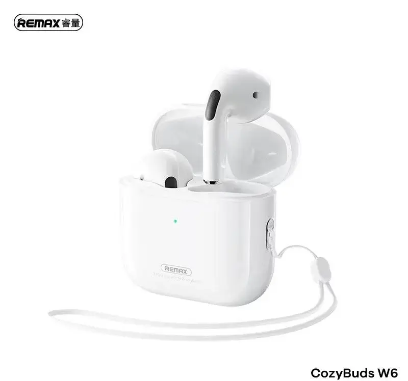 REMAX BLUETOOTH EARPHONES TWS W6 BLACK BT 5.3