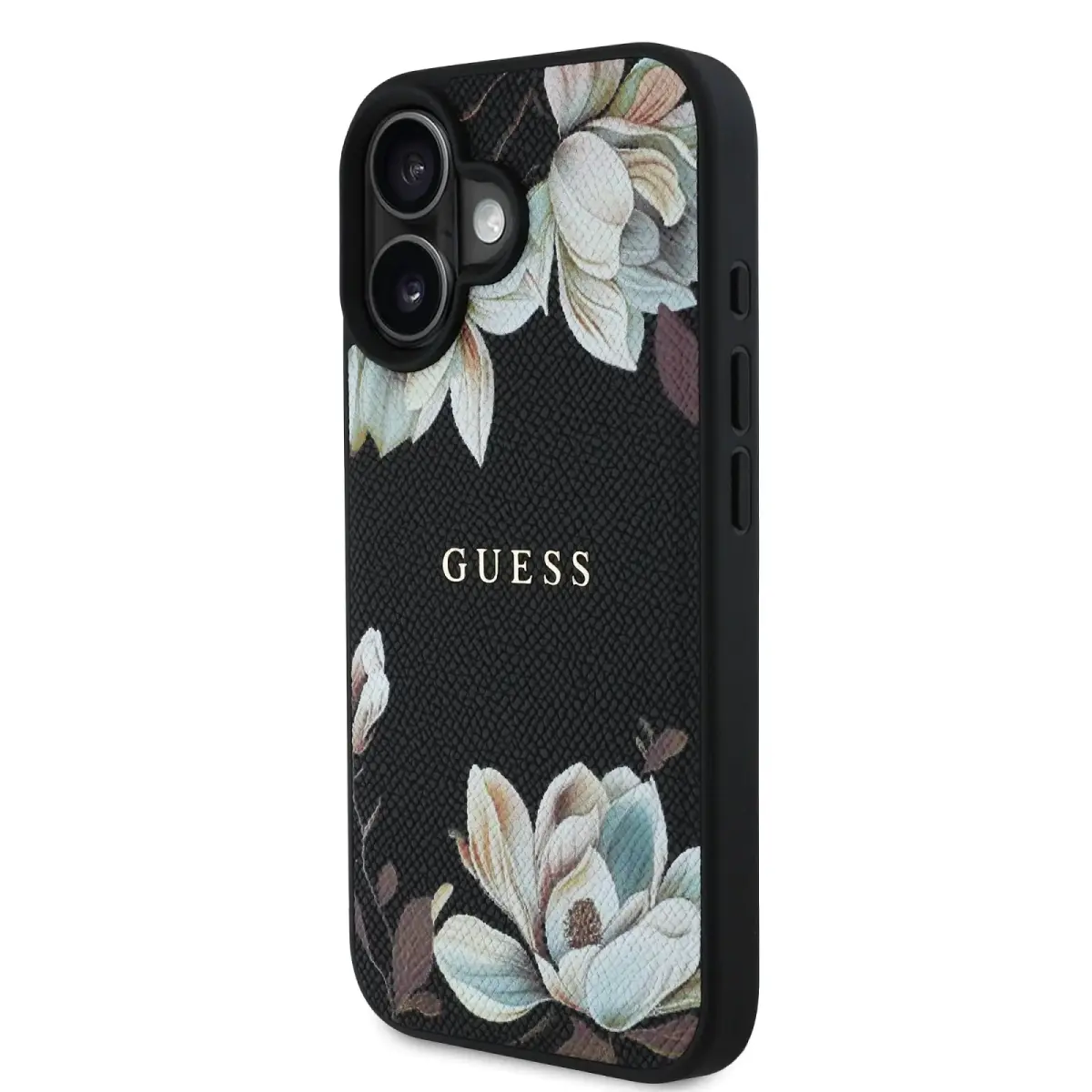 Guess PU Grained Magnolia MagSafe Case for iPhone 16 Black