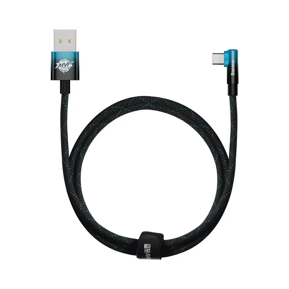 Baseus Elbow 1m 100W USB to USB-C angled cable (black-blue)