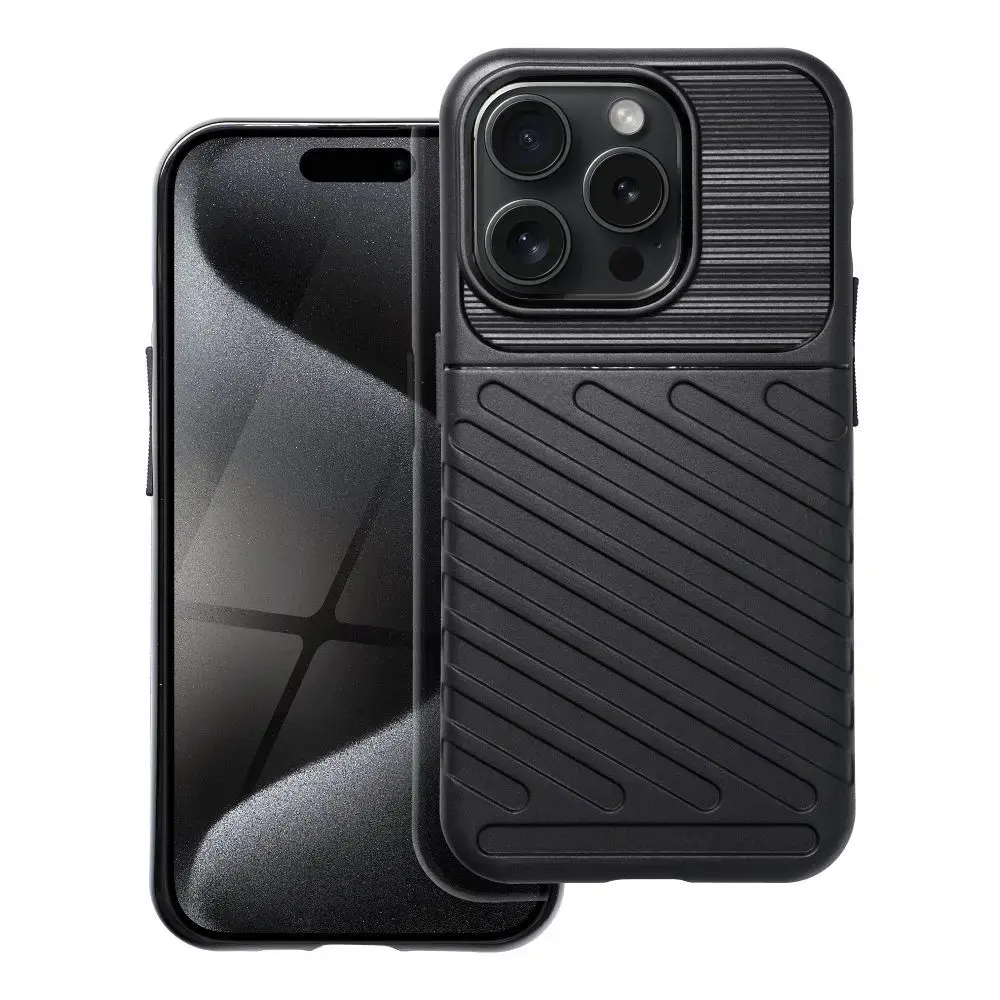 Forcell THUNDER maciņš telefonam iPhone 15 Pro melns