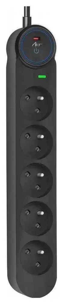Extension cord 5 sockets Art F2115 5 m black