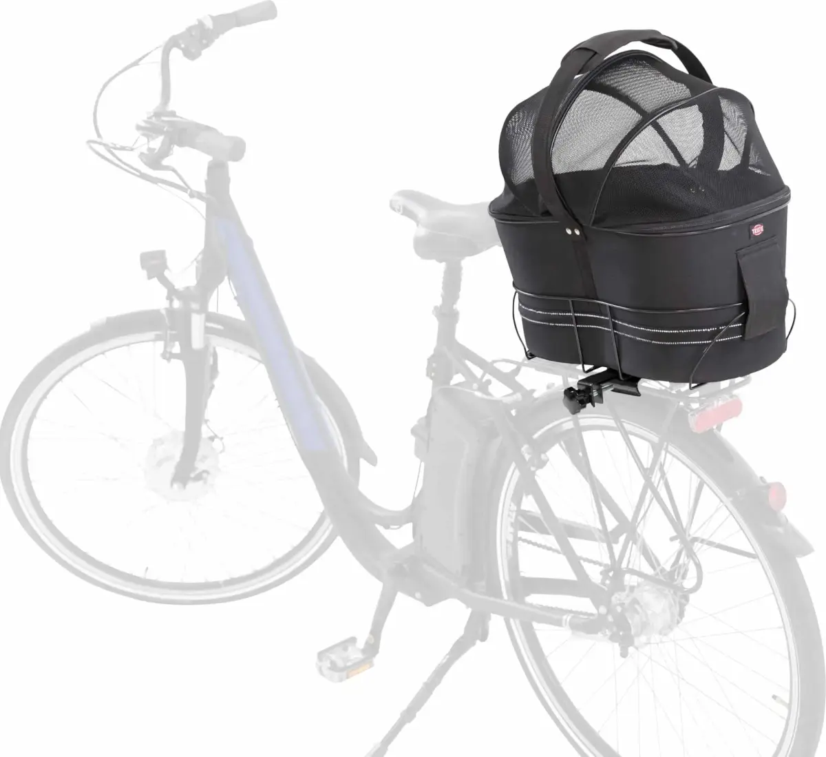 Grozs suņu pārvadāšanai : Trixei Bicycle basket for wide bike racks , 29 × 42 × 48 cm, black