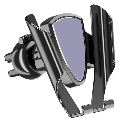 Fusion YC05 gravitacinis automobilinis telefono laikiklis ant oro grotelių 4.7-7" tamsiai pilkas