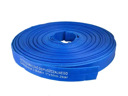 PVC lamestatav sinine voolik 1" x 50m 2 Bar
