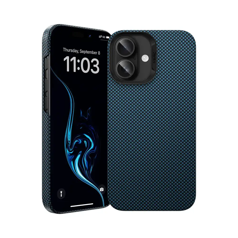 Benks Magnetic Armor Tint Kevlar 1000D (0063) for Iphone 16 blue